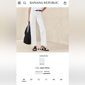 Banana Republic crop wide leg jeans